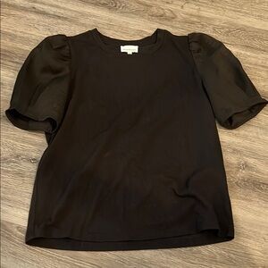 Madewell Black Puff Sleeve Top